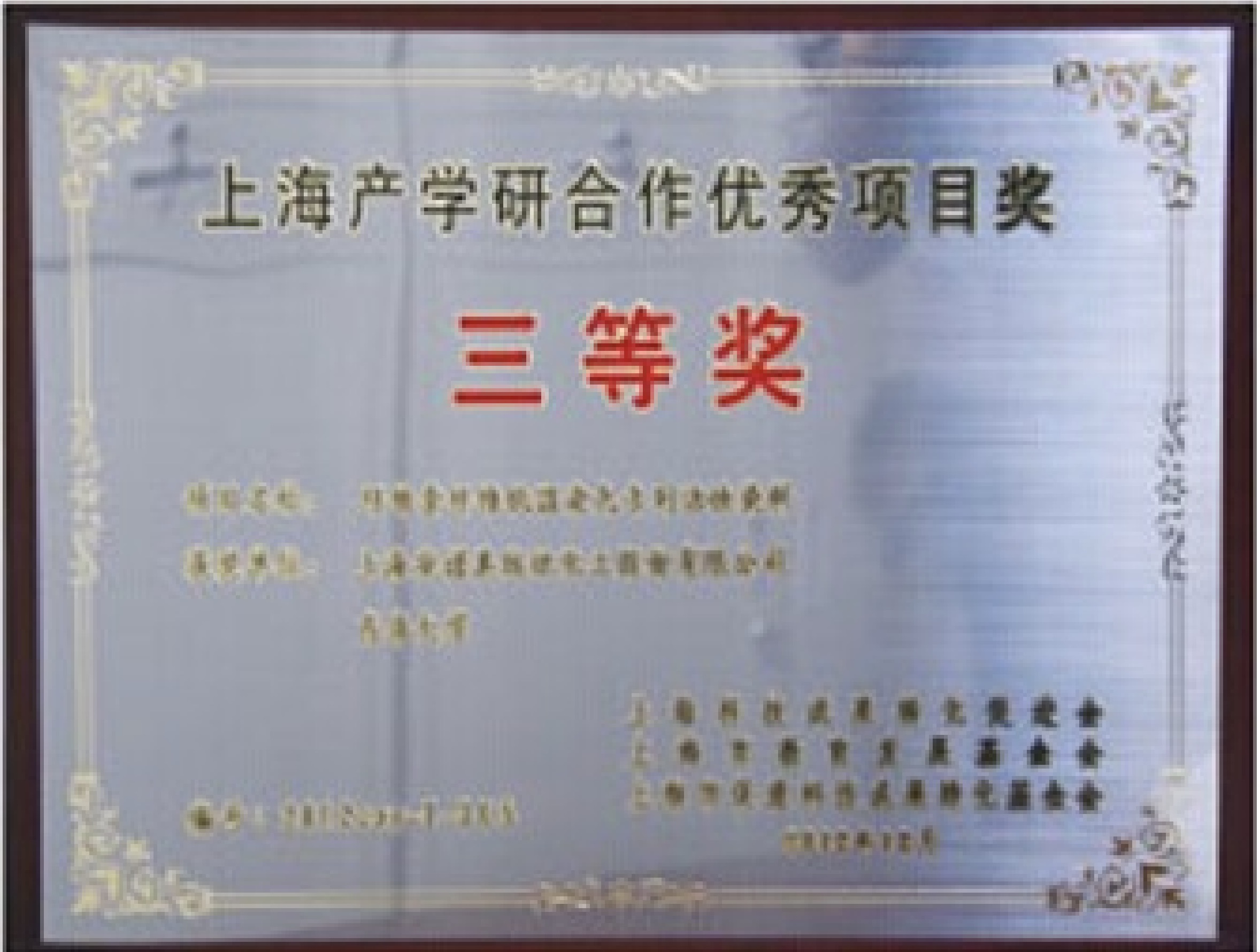 上海產學研合作優秀項目獎