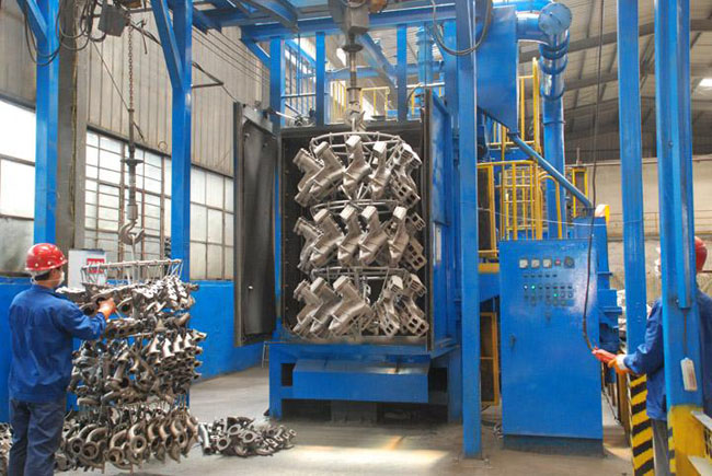 鑄造拋丸機，吊鉤式鑄造機械拋丸機打砂設備